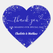 Hartelijk dank voor uw bruiloft. hart sticker (Voorkant)