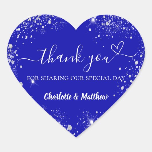 Hartelijk dank voor uw bruiloft. hart sticker (Voorkant)