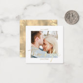 Hartelijk dank voor uw bruiloft met aangepaste fot notitiekaartje (Voorkant / Achterkant in situ)