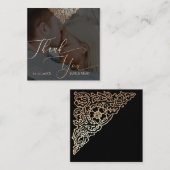 Hartelijk dank voor uw bruiloft op de Aangepaste f Notitiekaartje (Voorkant / Achterkant)