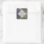 Hartelijk dank voor uw Business Blue Gold Customer Vierkante Sticker (Tas)