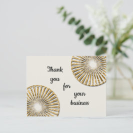 Hartelijk dank voor uw Business Gold Circles - Bed Briefkaart