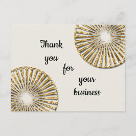 Hartelijk dank voor uw Business Gold Circles - Bed Briefkaart