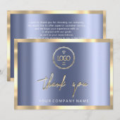 Hartelijk dank voor uw Business Insert Logo Gold B Kaart (Voorkant / Achterkant)