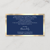 Hartelijk dank voor uw Business Insert Logo Gold C Visitekaartje (Achterkant)