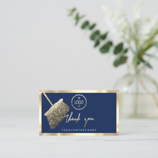 Hartelijk dank voor uw Business Insert Logo Gold C Visitekaartje (Staand voorkant)