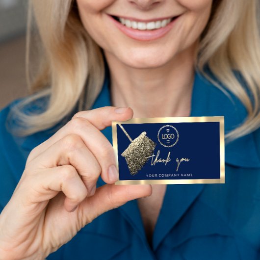 Hartelijk dank voor uw Business Insert Logo Gold C Visitekaartje