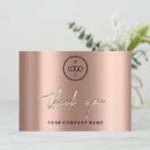 Hartelijk dank voor uw Business Insert Logo Gold E Kaart (Staand voorkant)