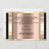 Hartelijk dank voor uw Business Insert Logo Gold E Kaart (Achterkant)