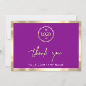 Hartelijk dank voor uw Business Insert Logo Gold L Kaart (Voorkant)