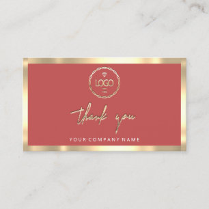 Hartelijk dank voor uw Business Insert Logo Gold L Visitekaartje