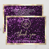 Hartelijk dank voor uw Business Insert Logo Gold M Kaart (Voorkant / Achterkant)