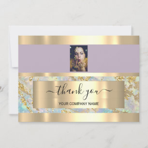 Hartelijk dank voor uw Business Insert Photo Gold Kaart