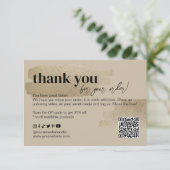 Hartelijk dank voor uw Business Packaging Faux Gol Bedankkaart (Staand voorkant)