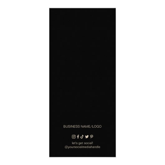 Hartelijk dank voor uw Business Packaging Faux Gol Reclamekaart (Achterkant)