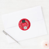 Hartelijk dank voor uw Business QR Code Logo Black Ronde Sticker (Envelop)