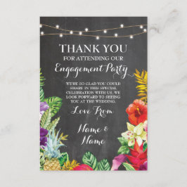 Hartelijk dank voor uw Chalkboard Rustic Aloha Tik Kaart