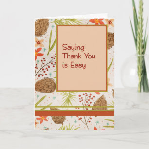 Hartelijk dank voor uw co-werknemer, pijnbomen en bedankkaart