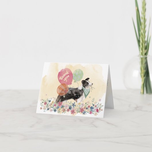 Hartelijk dank voor uw collega's en uw grensballon bedankkaart (Voorkant)