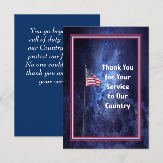 Hartelijk dank voor uw creditcard voor de betekeni bedankkaart (Voorkant / Achterkant)