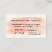 Hartelijk dank voor uw creditcards visitekaartje (Achterkant)