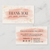 Hartelijk dank voor uw creditcards visitekaartje (Voorkant / Achterkant)