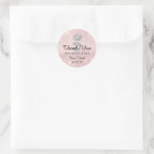 Hartelijk dank voor uw diamantnaam Wedding Bridal  Ronde Sticker (Tas)