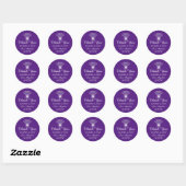 Hartelijk dank voor uw diamantnaam Wedding Bridal  Ronde Sticker (Vel)