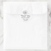 Hartelijk dank voor uw diamantnaam Wedding Bridal  Ronde Sticker (Tas)