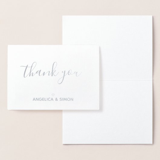 Hartelijk dank voor uw eenvoudige kalligrafie Aang Folie Kaarten (Display)