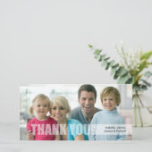 Hartelijk dank voor uw familiekaart bedankkaart (Staand voorkant)