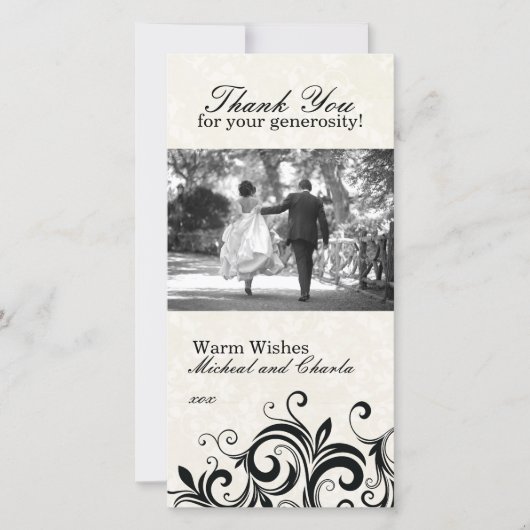 Hartelijk dank voor uw fotokaart (4x8) bedankkaart (Voorkant)