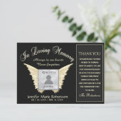 Hartelijk dank voor uw fotokaart met Angel Wings (Staand voorkant)