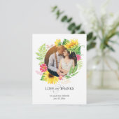 Hartelijk dank voor uw fotokaart met zonnebloempit bedankkaart (Staand voorkant)