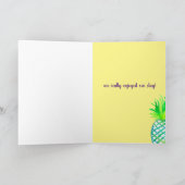 Hartelijk dank voor uw gastvrijheid Pinapple Fruit Kaart (Binnen)