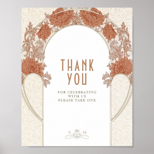 Hartelijk dank voor uw gebarentjes Art Nouveau Wil Poster (Voorkant)