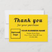 Hartelijk dank voor uw Gele Kaart voor uw aankoop (Voorkant)