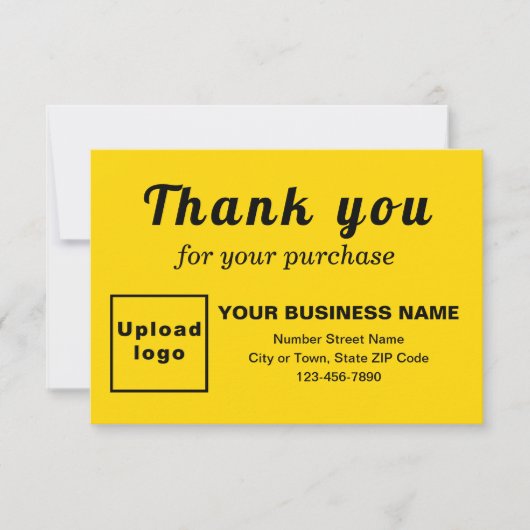 Hartelijk dank voor uw Gele Kaart voor uw aankoop (Voorkant)