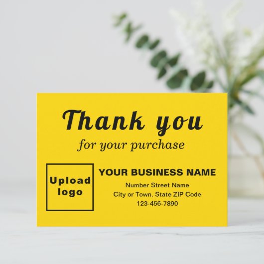 Hartelijk dank voor uw Gele Kaart voor uw aankoop (Staand voorkant)