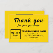 Hartelijk dank voor uw Gele Kaart voor uw aankoop (Voorkant / Achterkant)