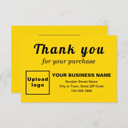 Hartelijk dank voor uw Gele Kaart voor uw aankoop (Voorkant / Achterkant)