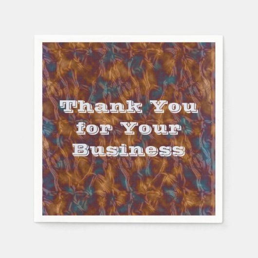 Hartelijk dank voor uw Gold Blue Professional Servet (Voorkant)