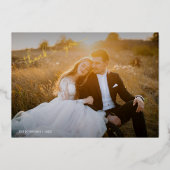 Hartelijk dank voor uw goudkalligrafie 2 Foto Foli Folie Feestdagenkaart (Voorkant)