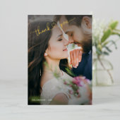 Hartelijk dank voor uw goudkalligrafie 2 Foto Folie Feestdagenkaart (Staand Voorkant)