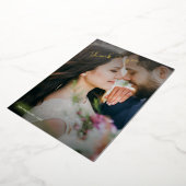 Hartelijk dank voor uw goudkalligrafie 2 Foto Folie Feestdagenkaart (Gedraaid)