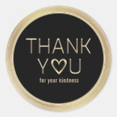 Hartelijk dank voor uw goudprijs ronde sticker (Voorkant)
