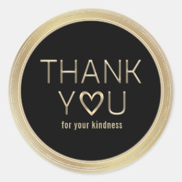 Hartelijk dank voor uw goudprijs ronde sticker