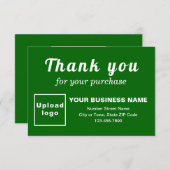 Hartelijk dank voor uw groene kaart voor aankoop (Voorkant / Achterkant)