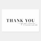 Hartelijk dank voor uw handgeschreven handschrift rechthoekige sticker (Voorkant)