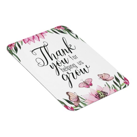 Hartelijk dank voor uw hulp bij de groei van ons - magneet (Rechterzijde)